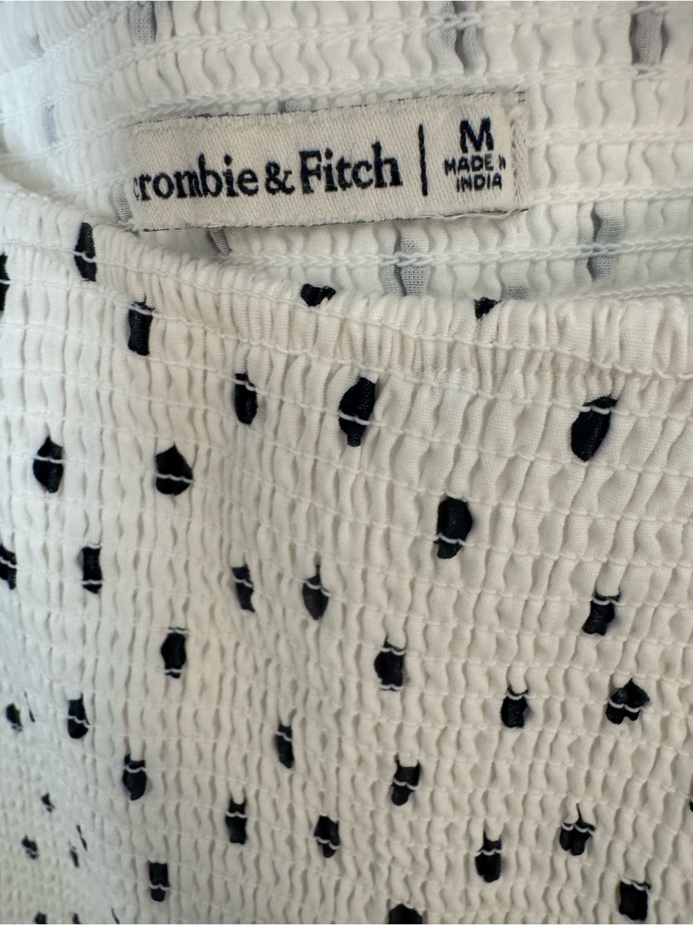 Abercrombie & Fitch Sydney Smocked Dipped Waist Midi Dress - Picture 8 of 8